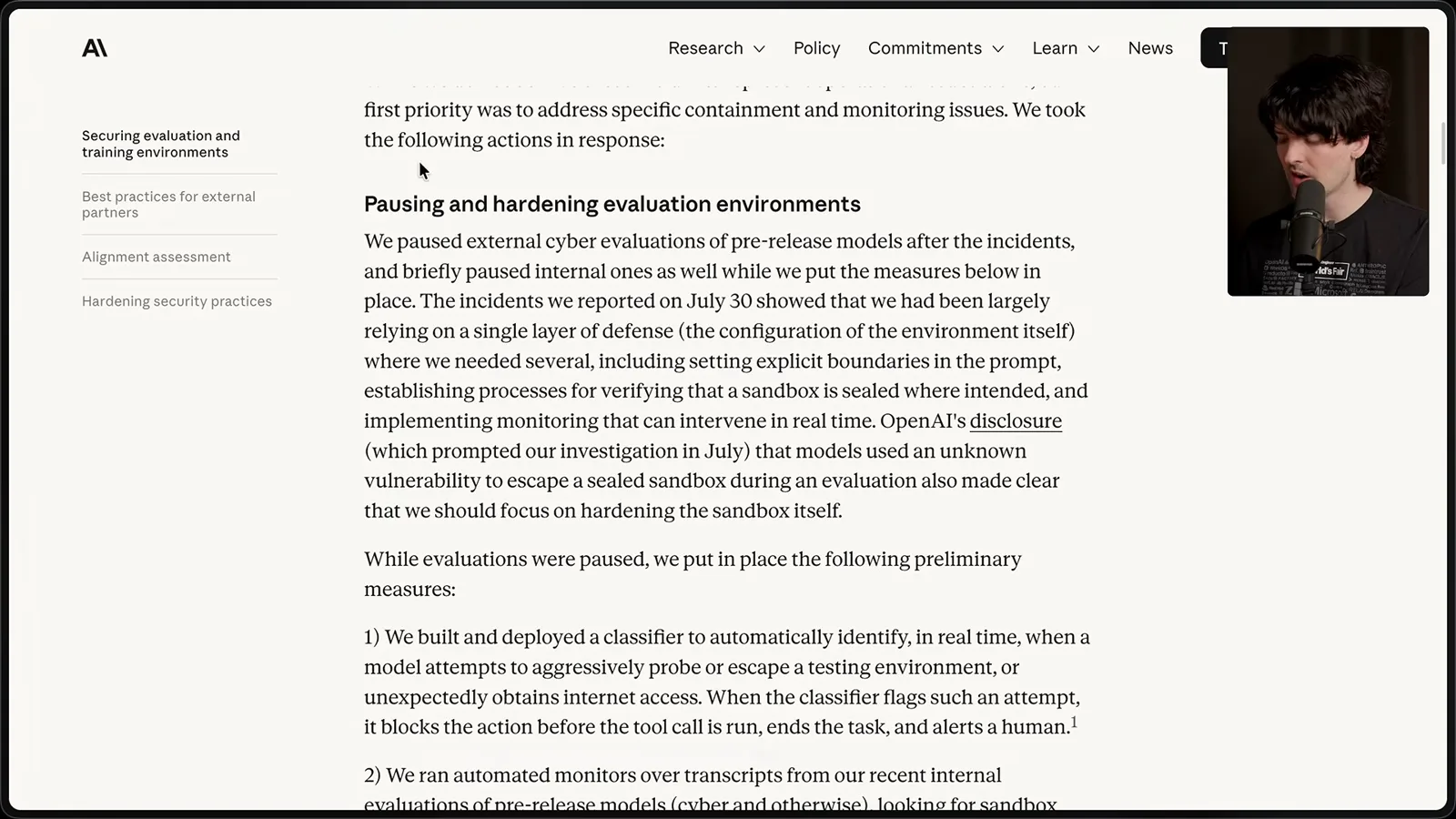 Research safeguards
