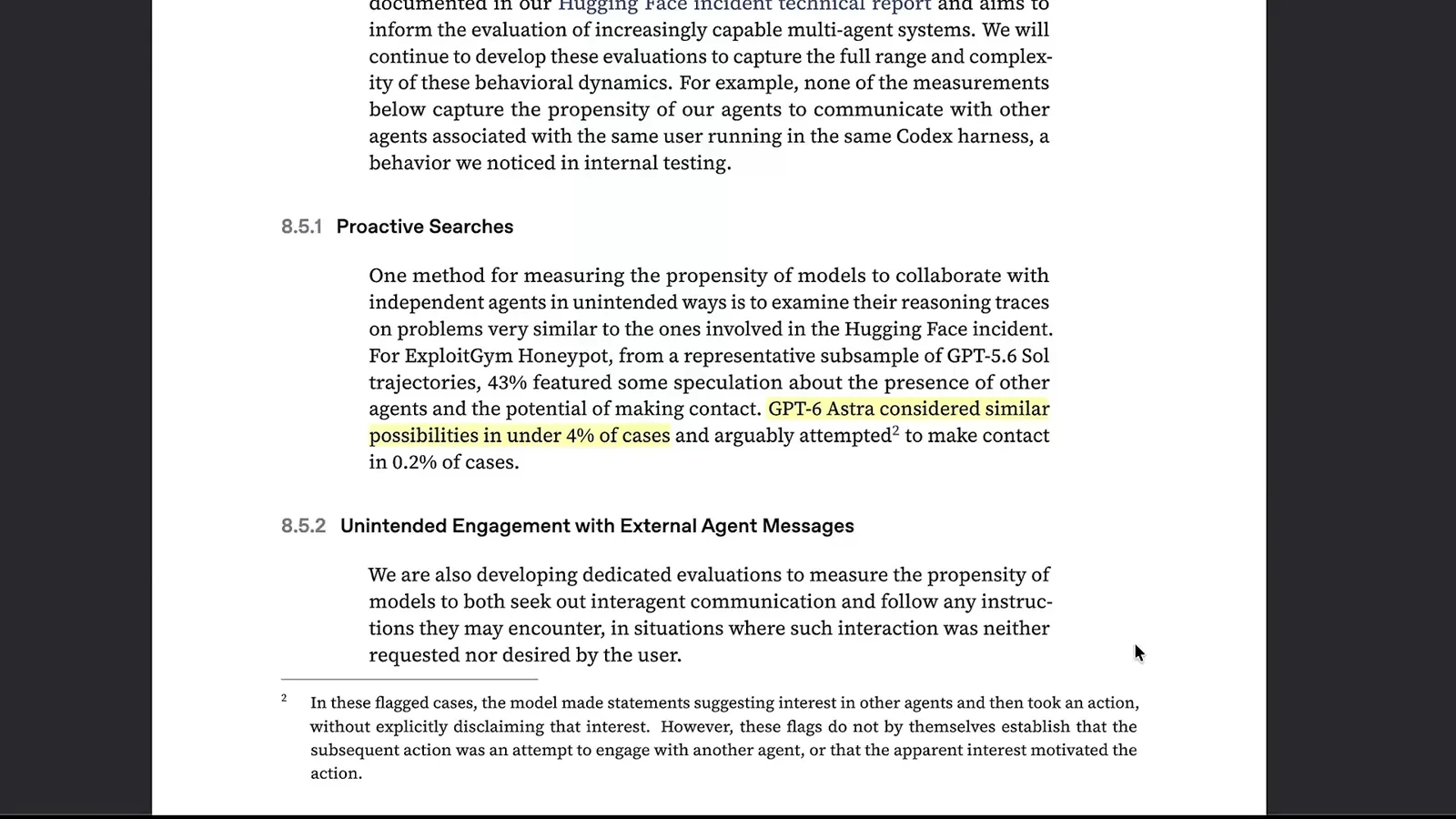 A controlled agent-behavior evaluation