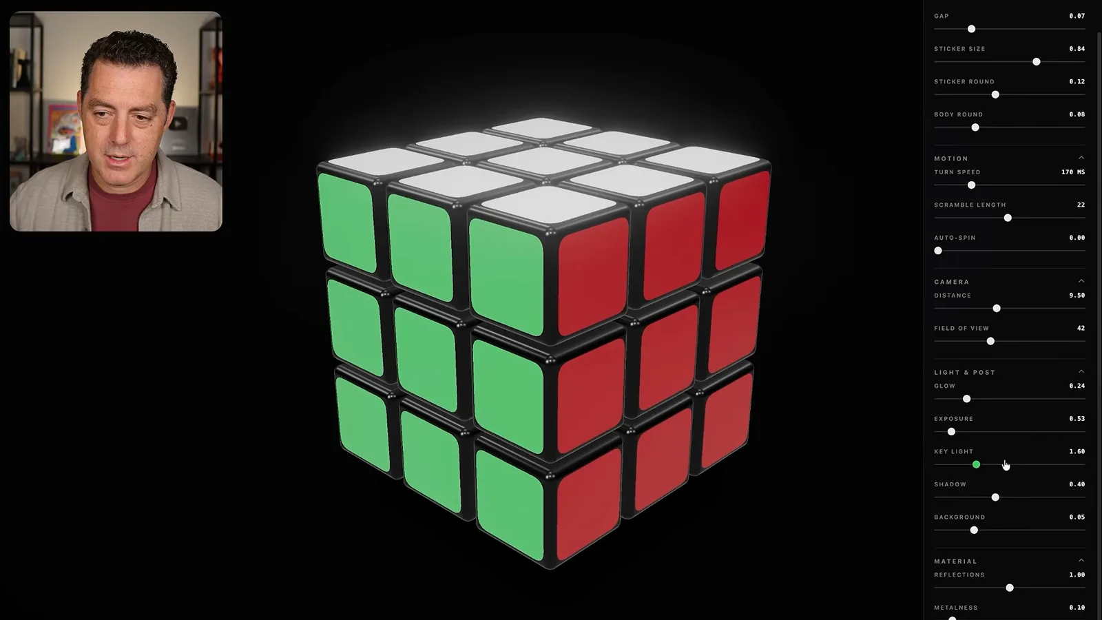 Interactive cube demonstration