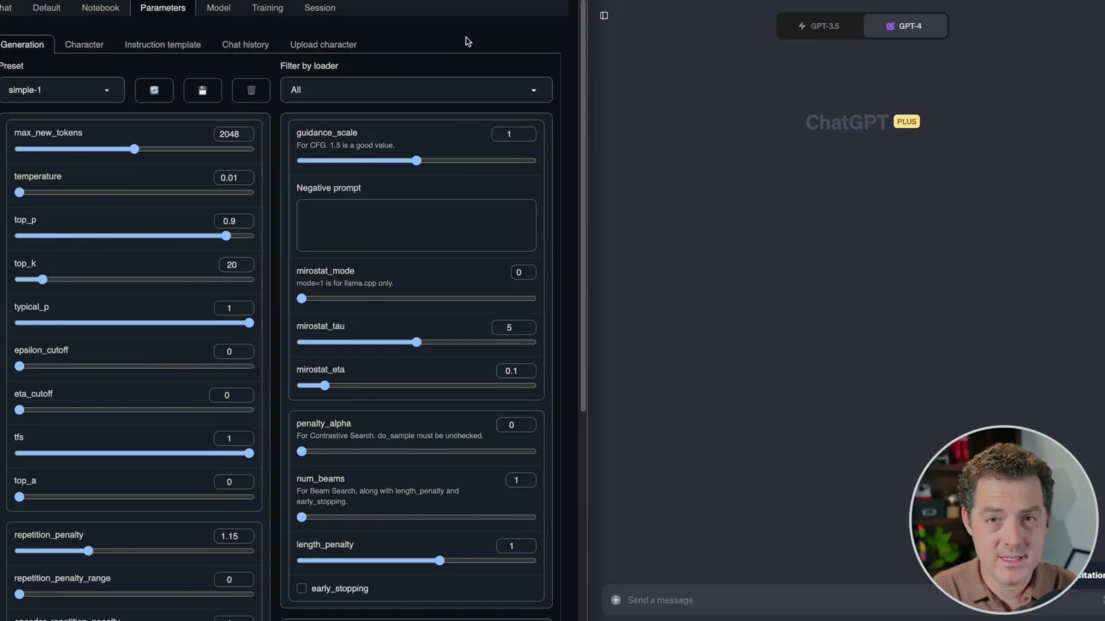 Generation settings