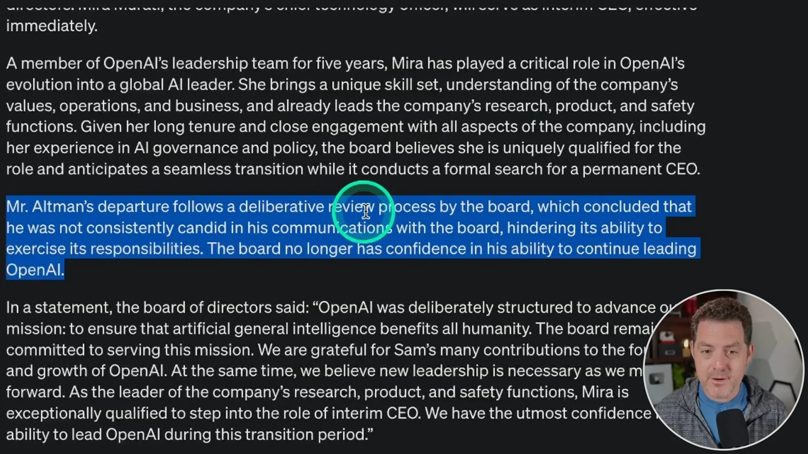 The board’s November 17 announcement