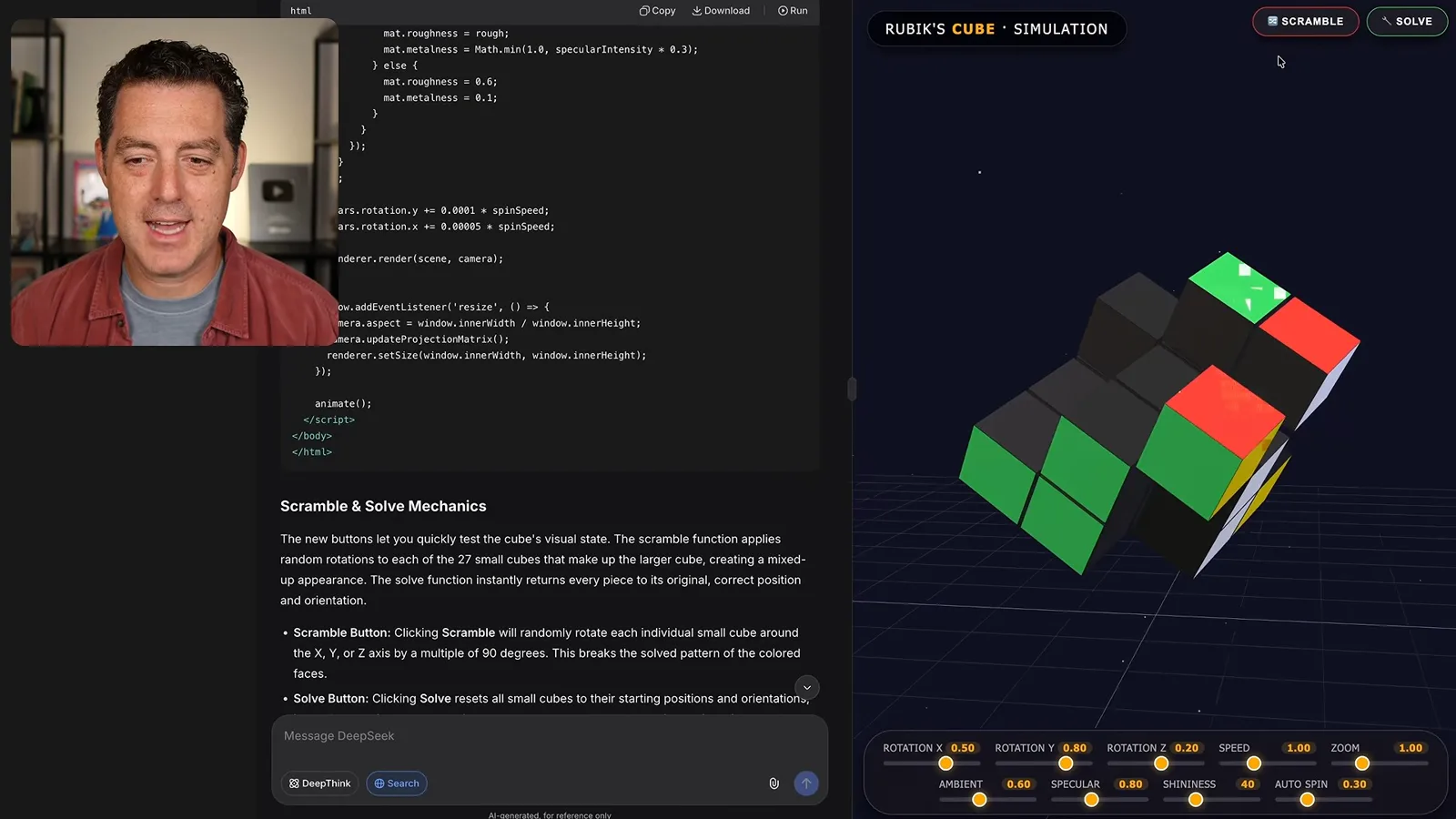 First Rubik’s Cube simulation