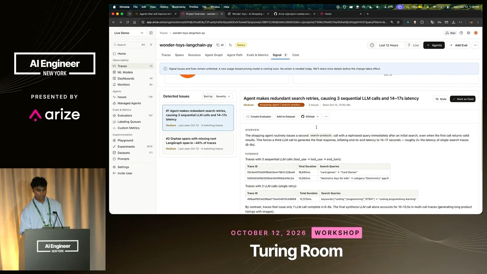 Detected search retries