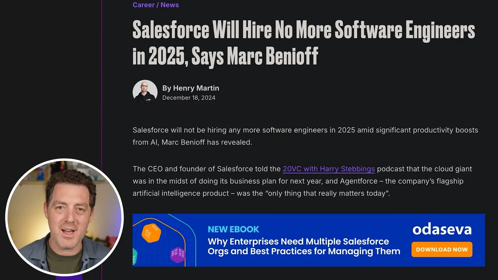 Reported Salesforce engineering hiring plan