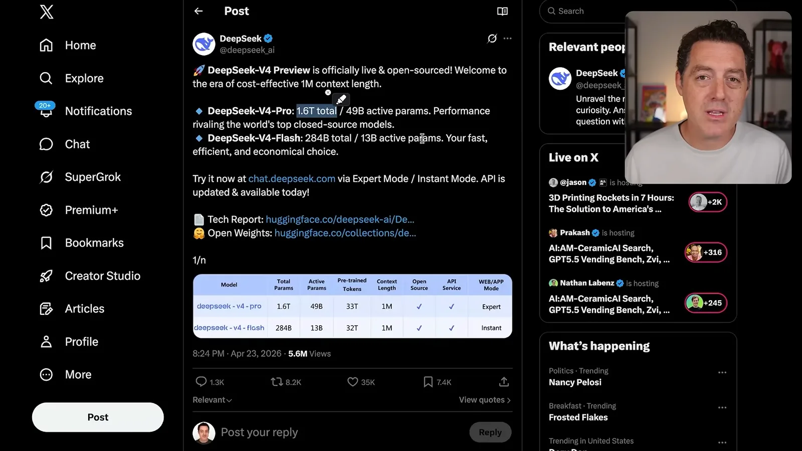 DeepSeek V4 preview specifications