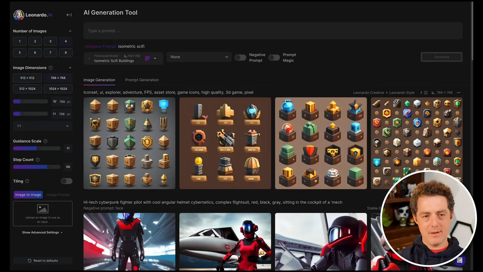 Generated game icon sets