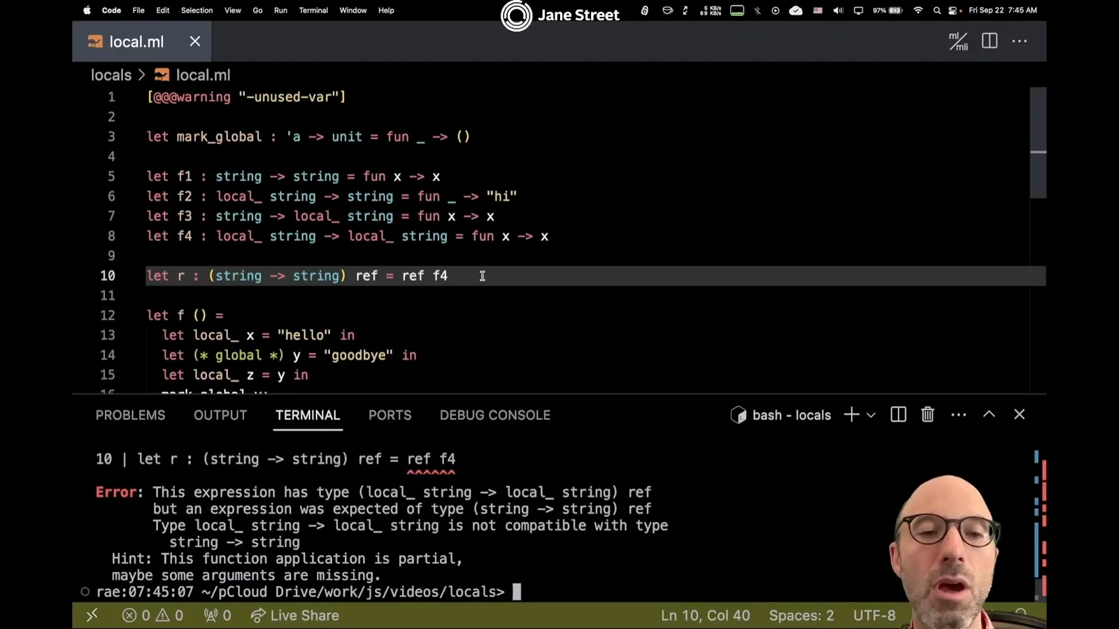 Distinct function arrow types