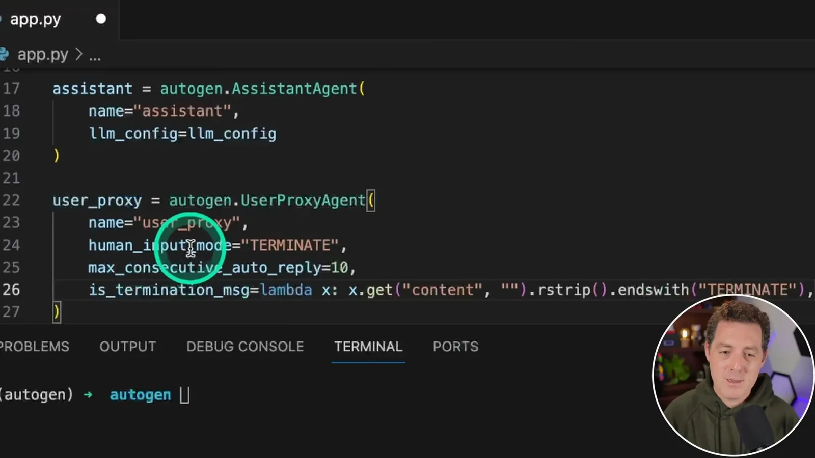 Input and termination settings