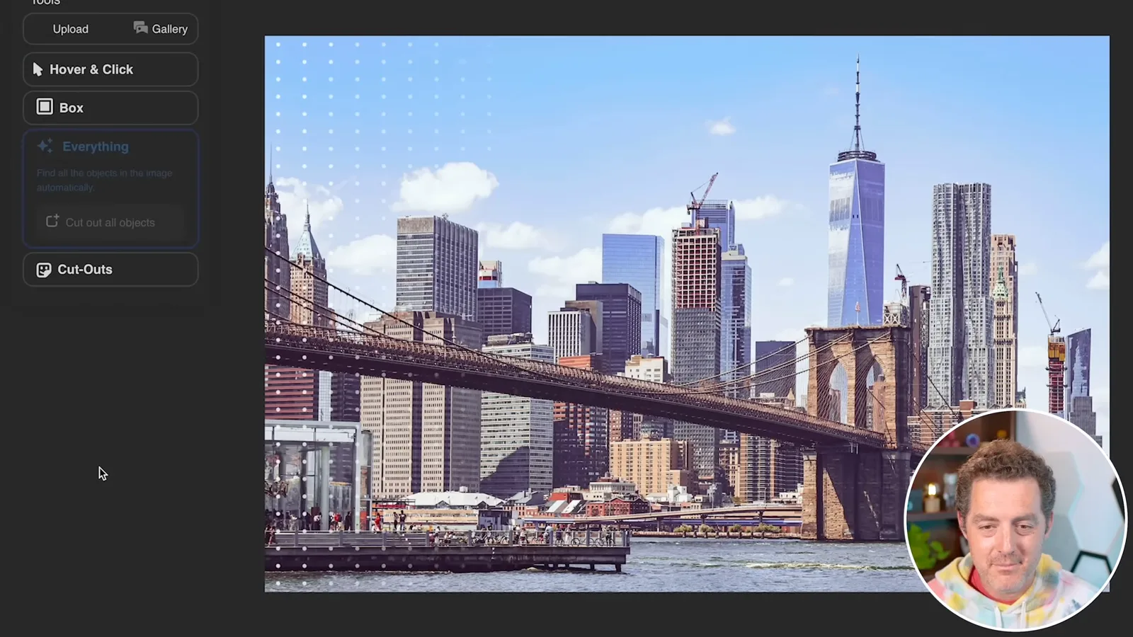 Automatic masks in the city image