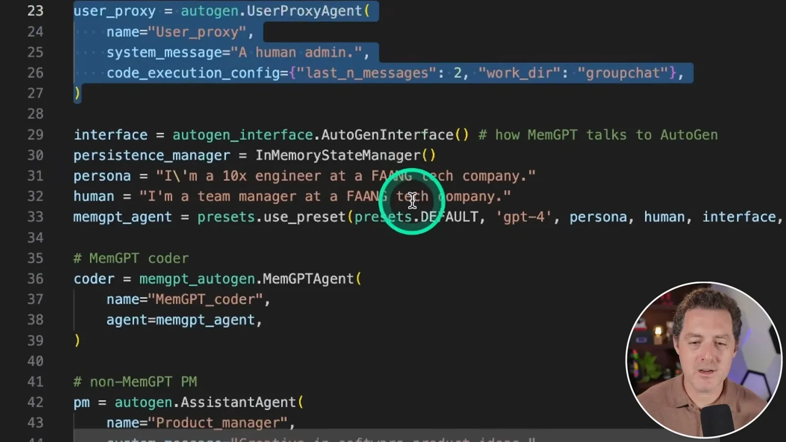 MemGPT interface and state manager