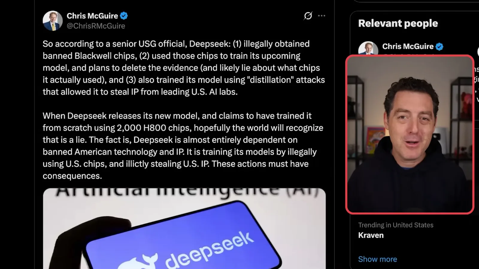 A separate allegation about Nvidia chips