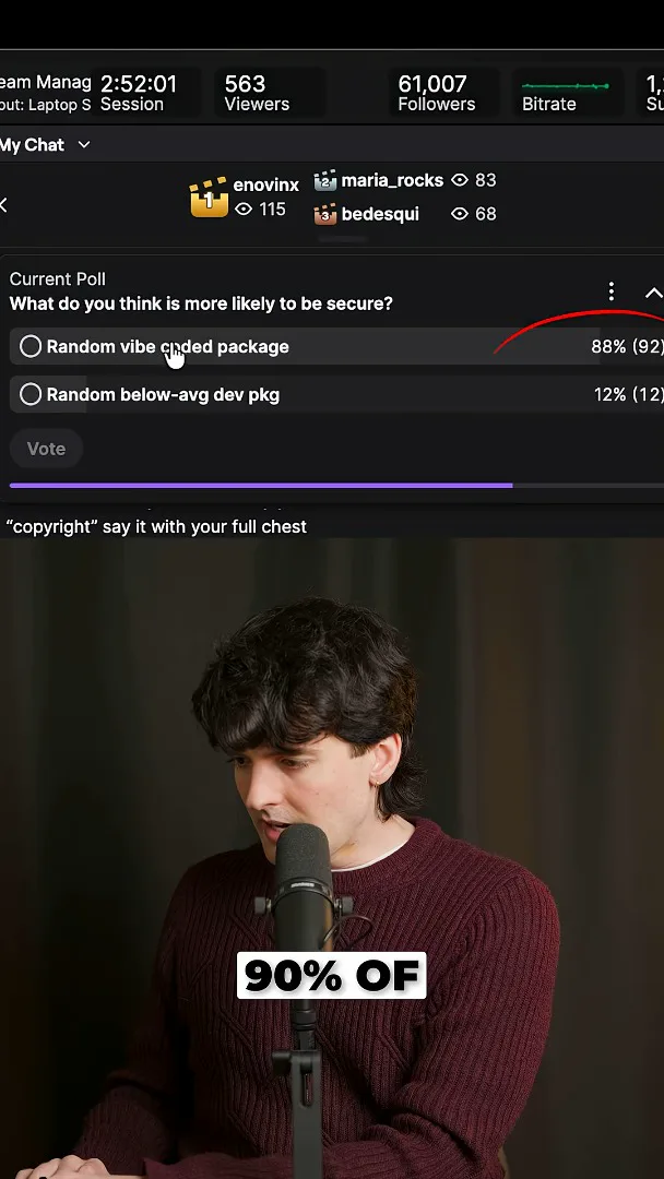 An informal audience poll