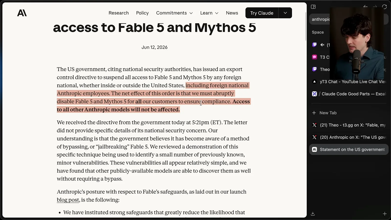 Anthropic’s statement on access