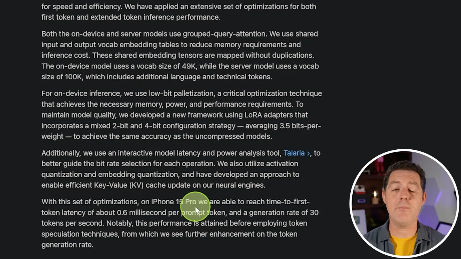 On-device optimization and timing