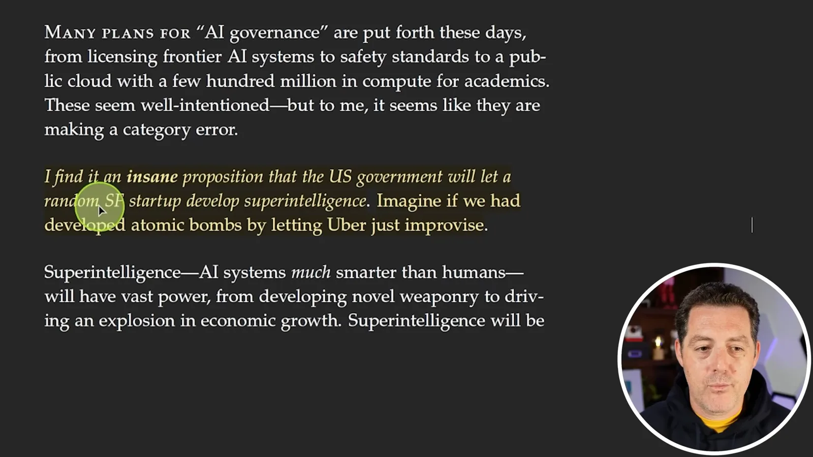 The case for government involvement