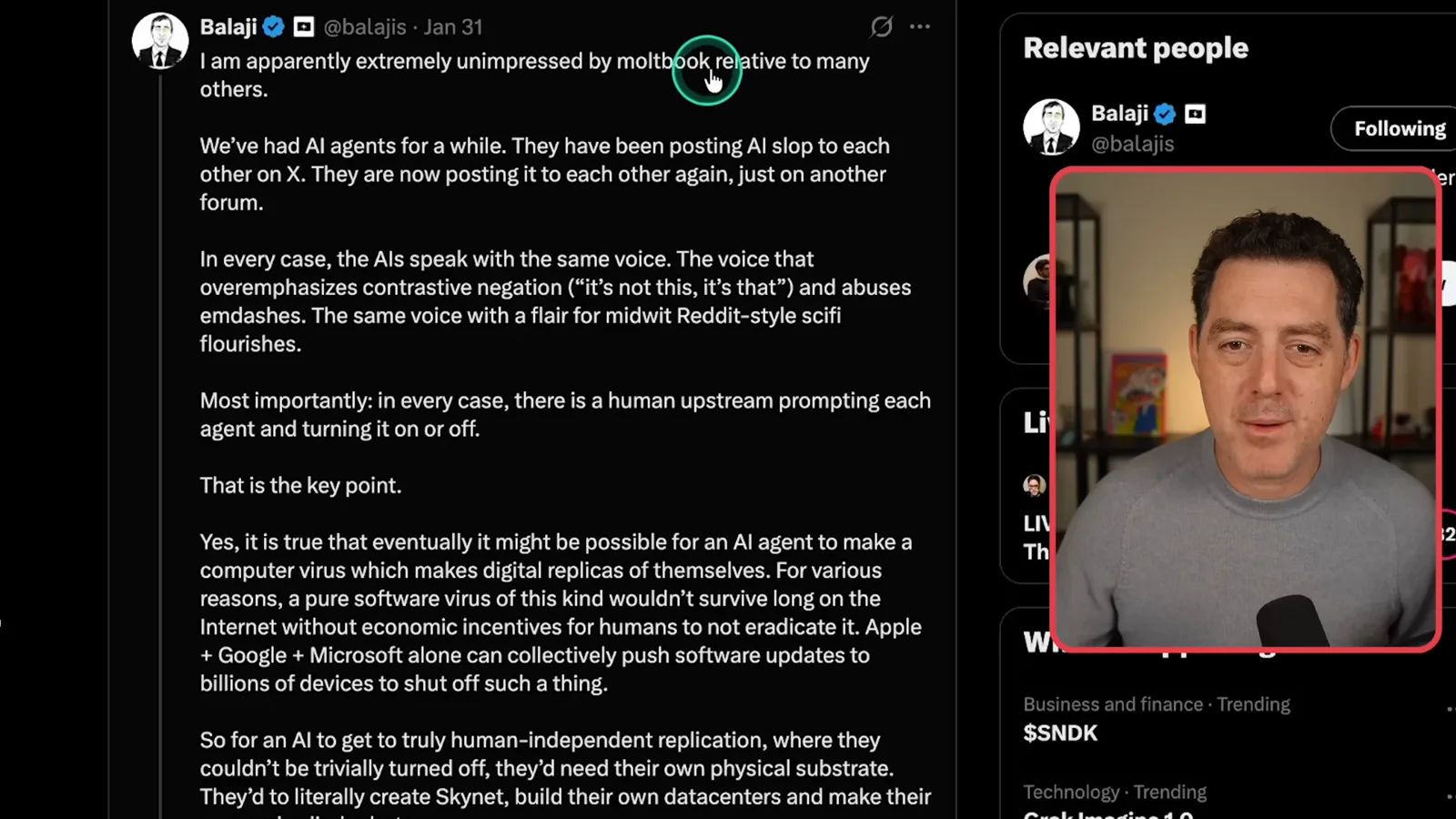 Balaji Srinivasan’s skeptical argument