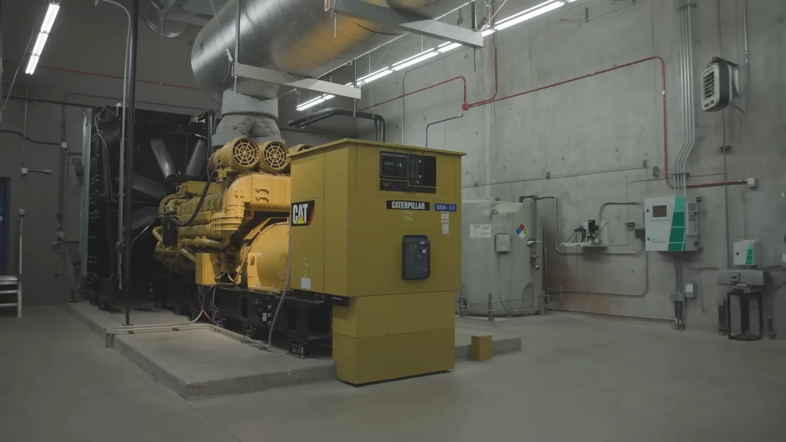 Backup generator at a data center