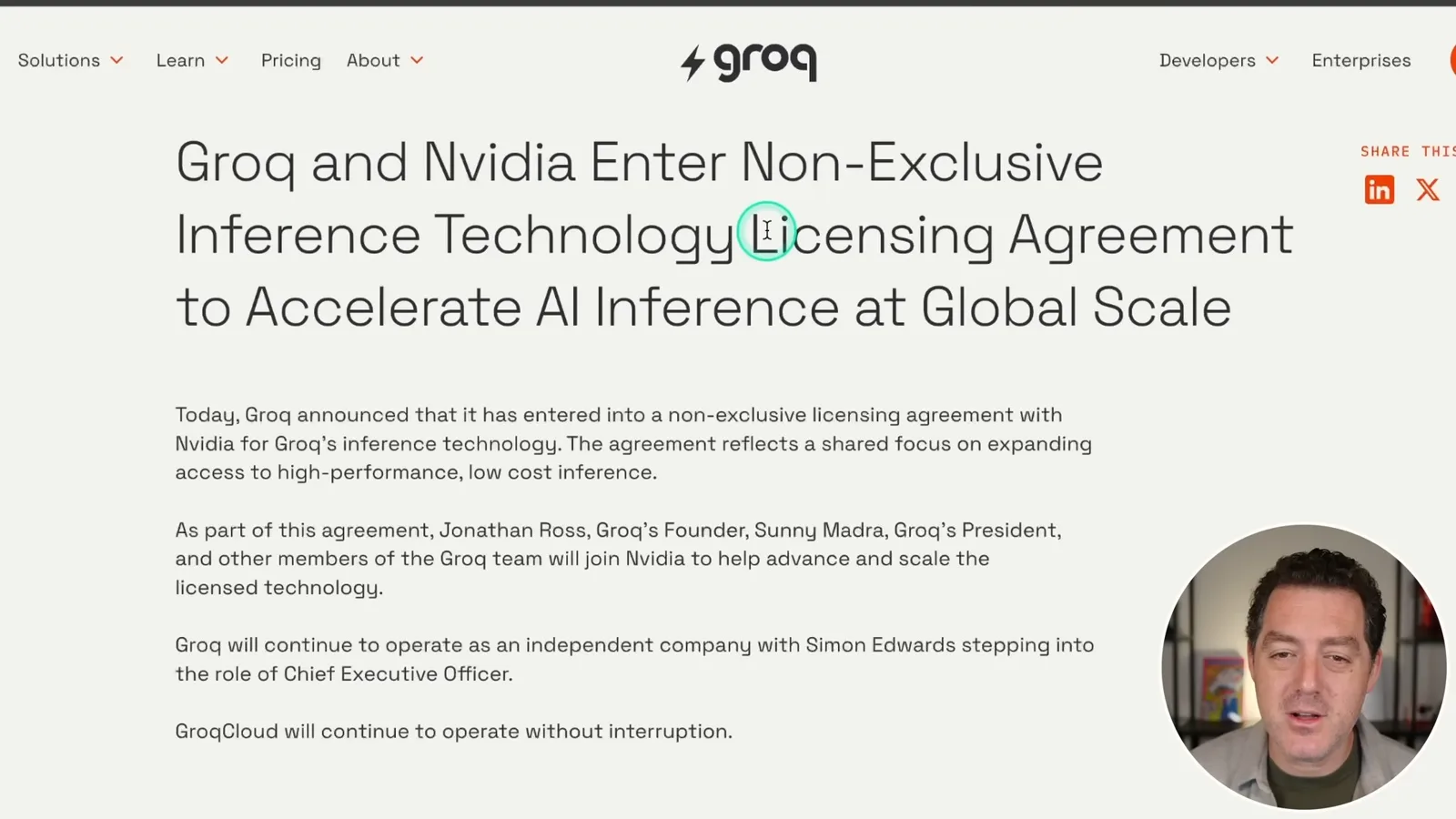 Groq’s licensing announcement