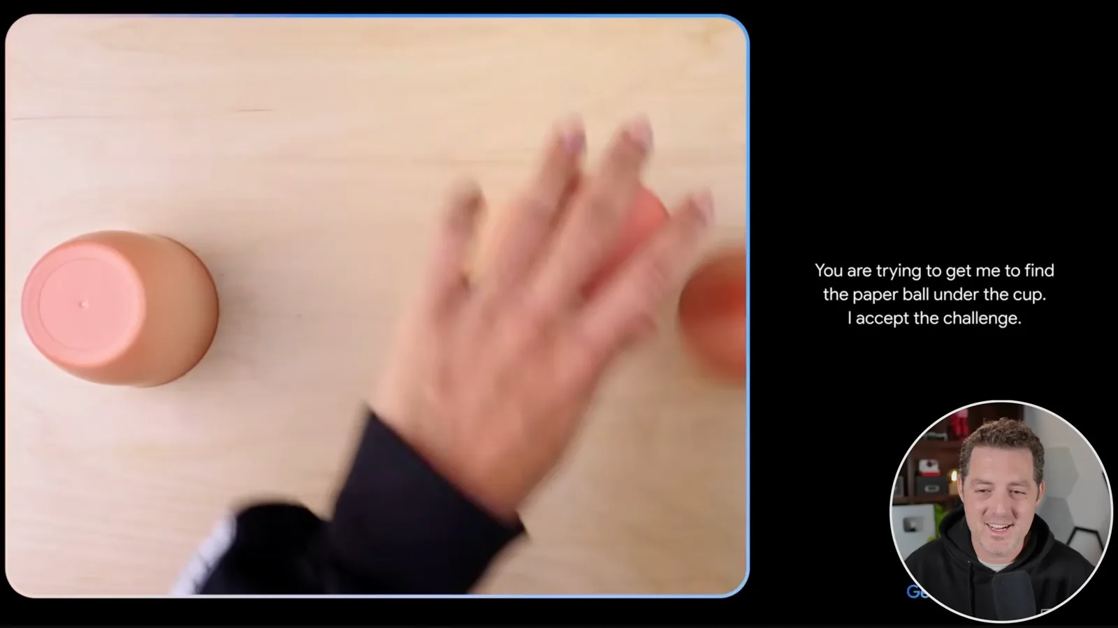 The cup-tracking example