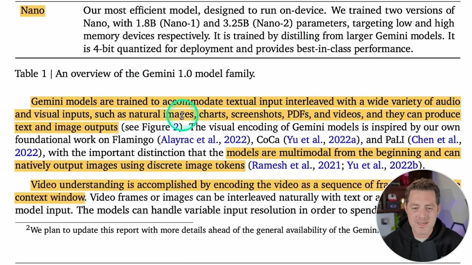 Input modalities and Nano details