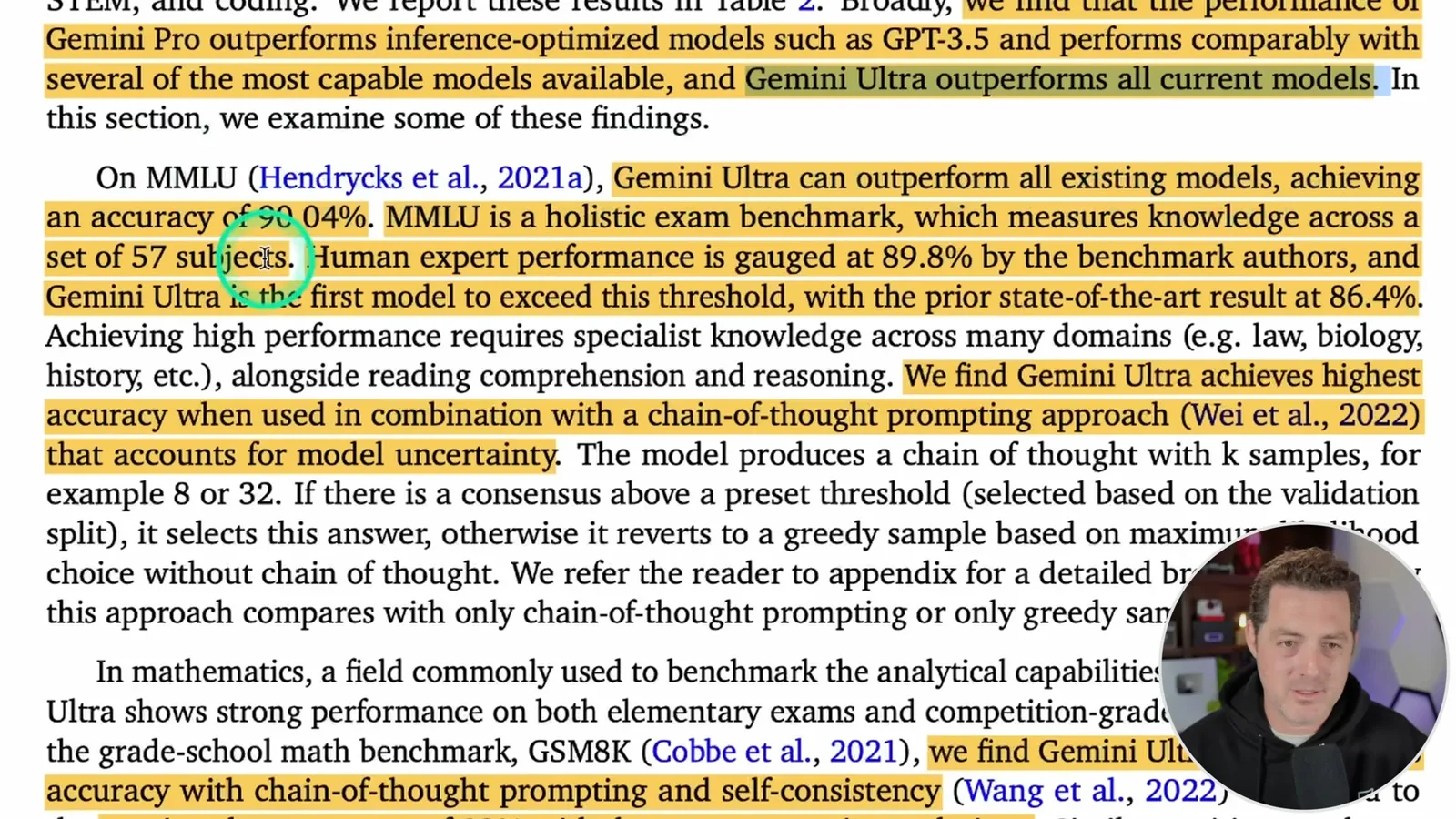 MMLU score and evaluation method