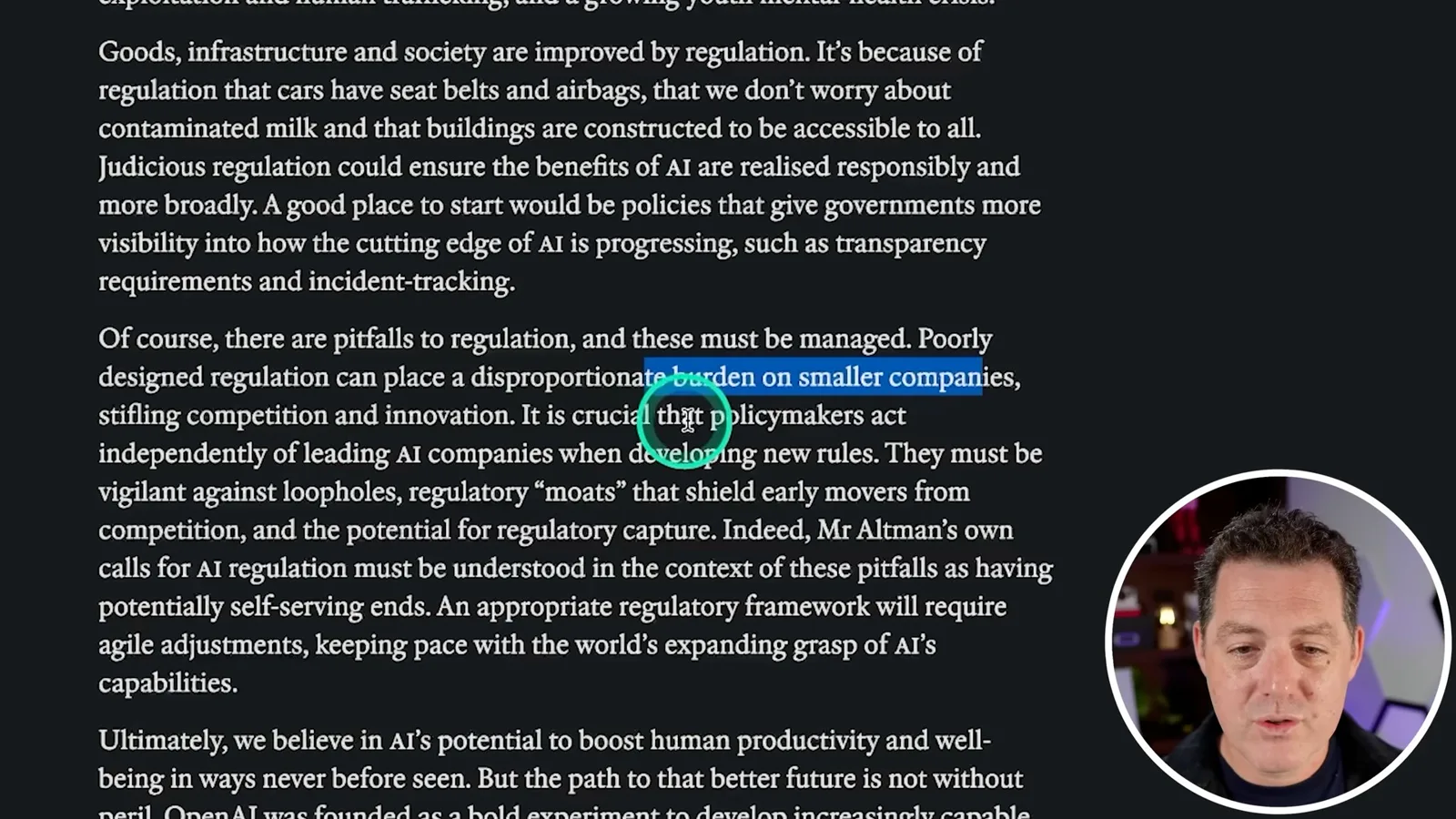 Regulatory risks discussed in the essay
