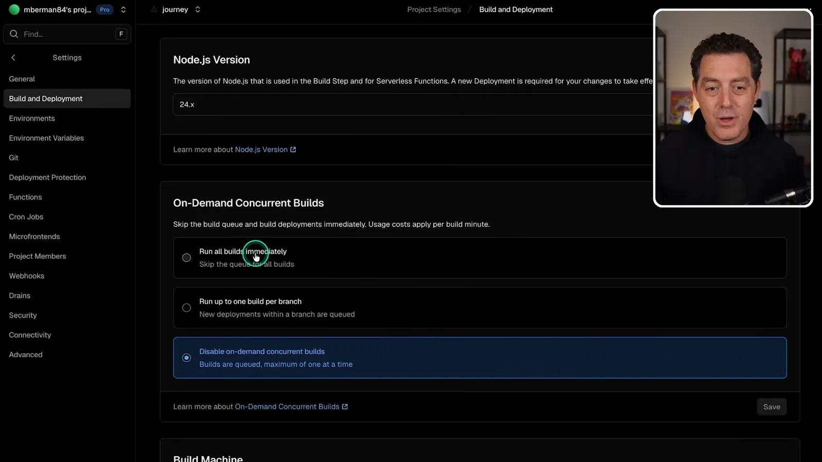 On-demand build concurrency