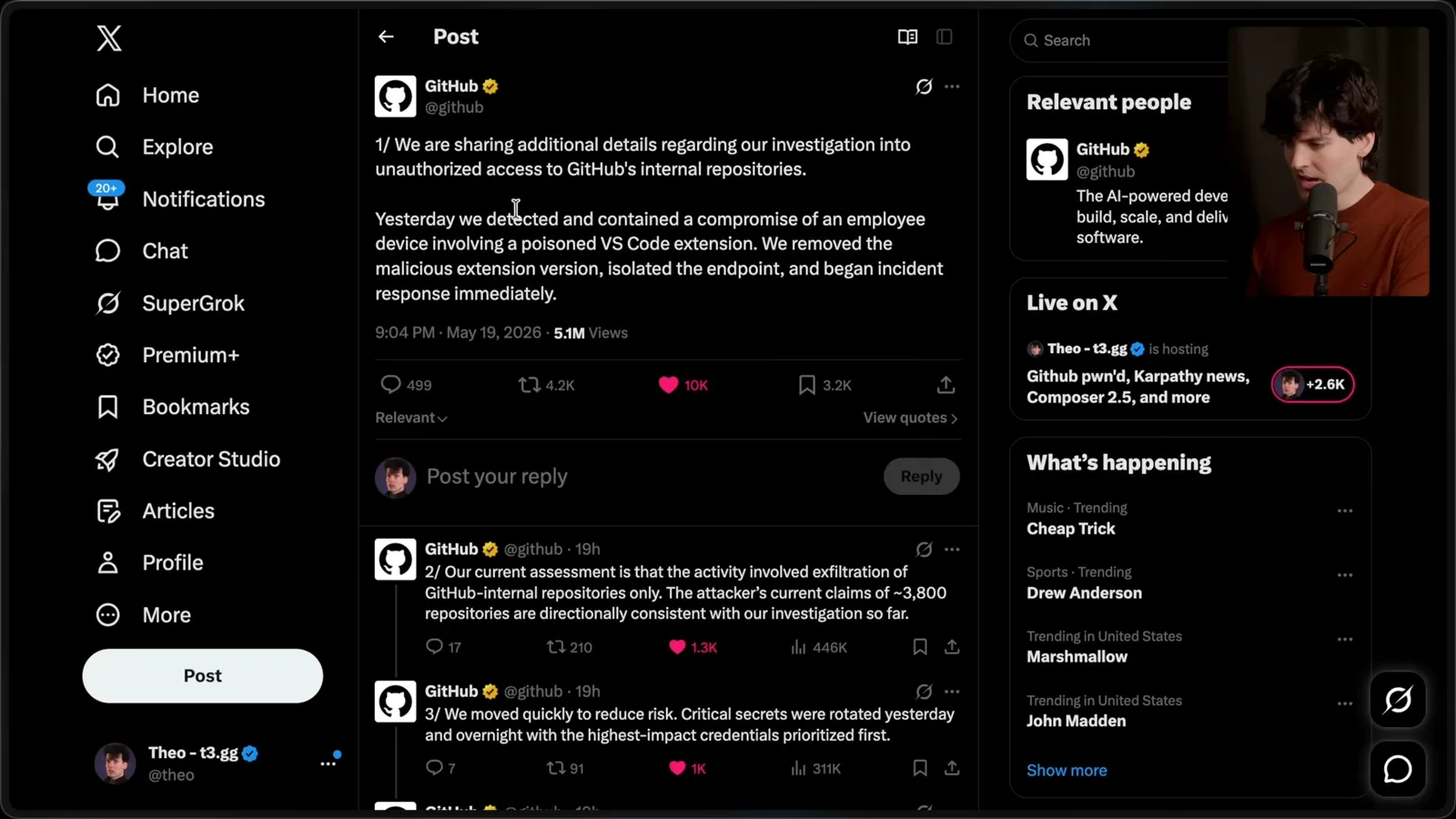 GitHub’s initial incident update