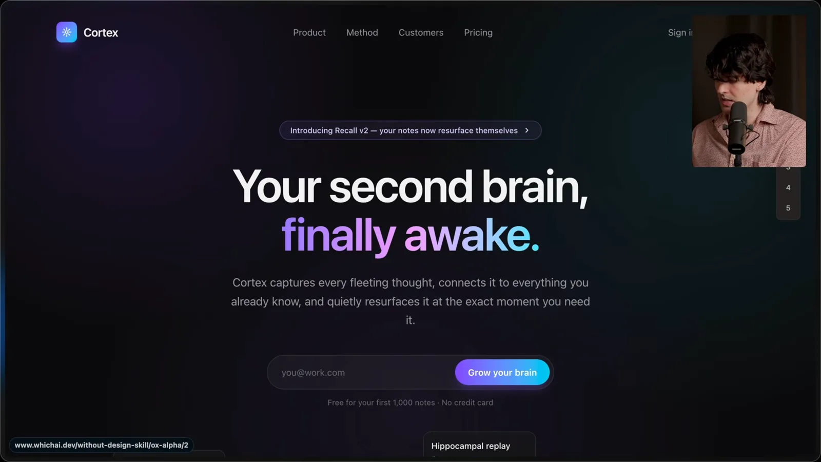 A generated page design