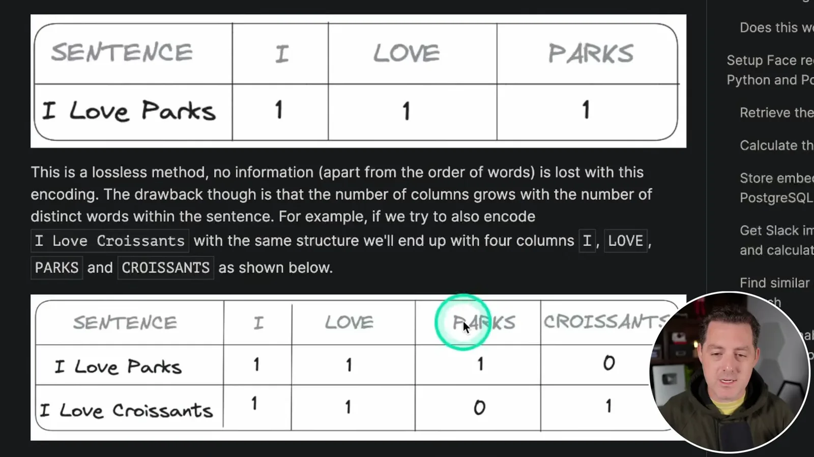 A simple word-vector comparison