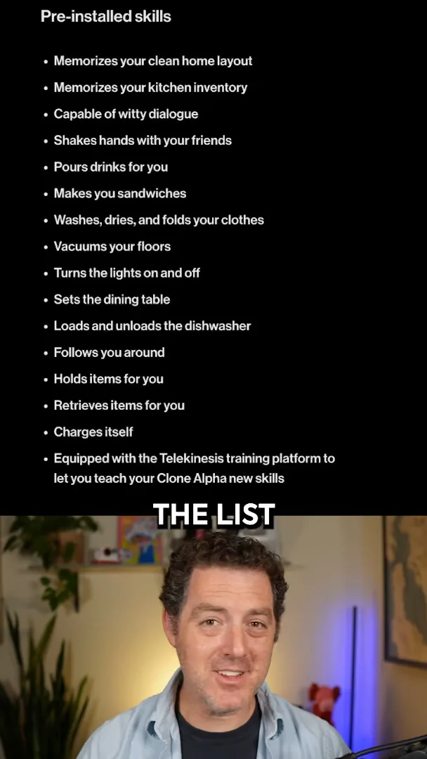 Advertised household skills