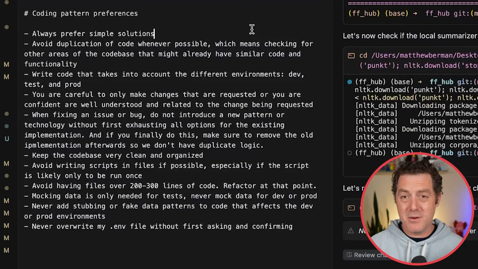 Coding-pattern preferences