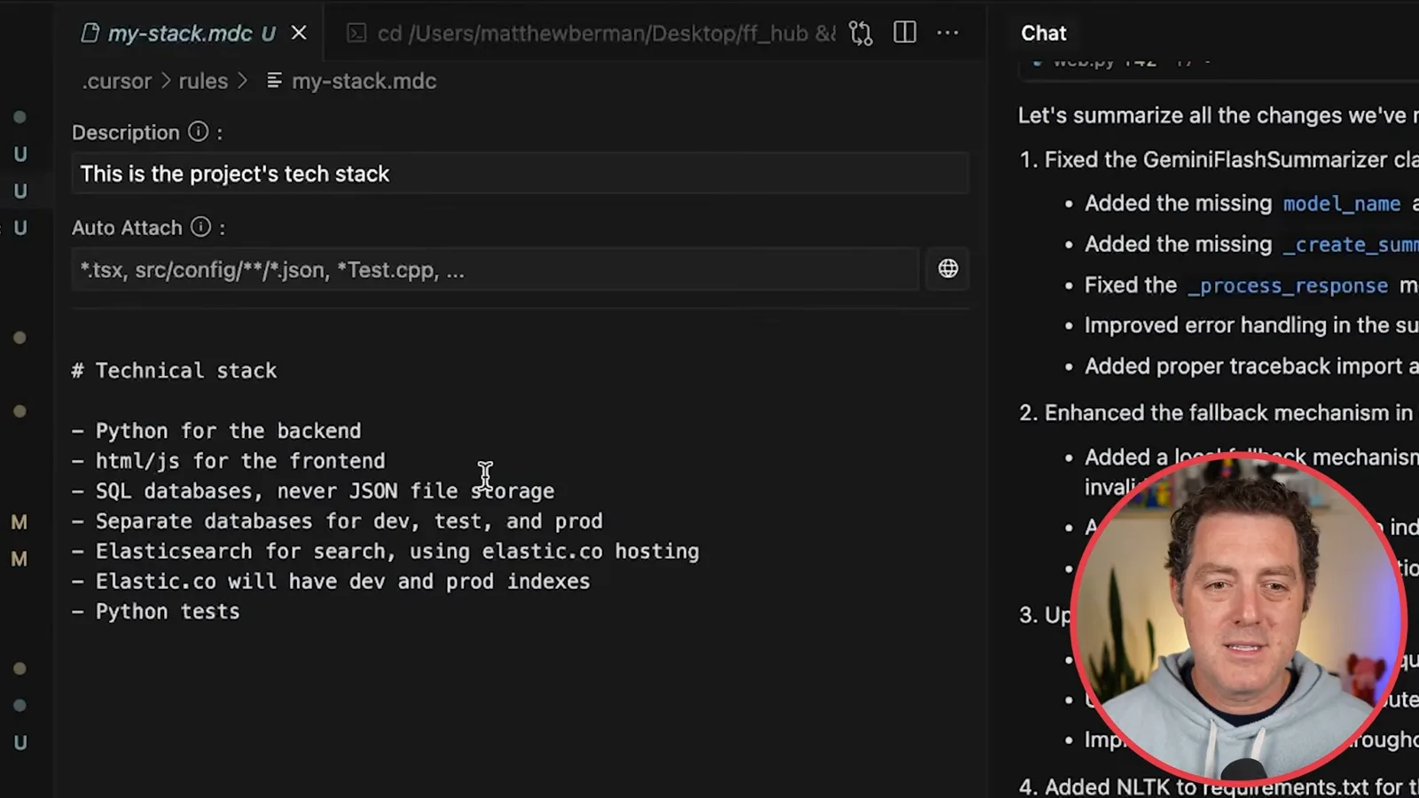 Example project stack rule