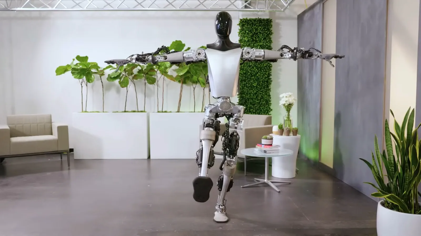Tesla Optimus balancing demonstration