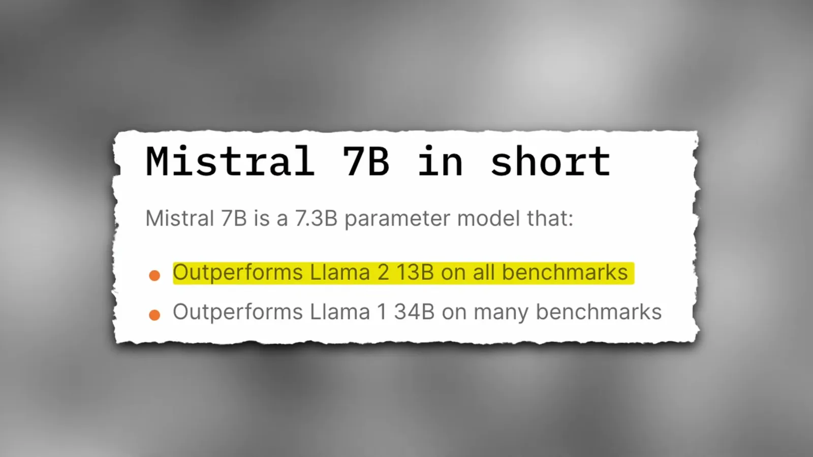 Mistral 7B benchmark claims
