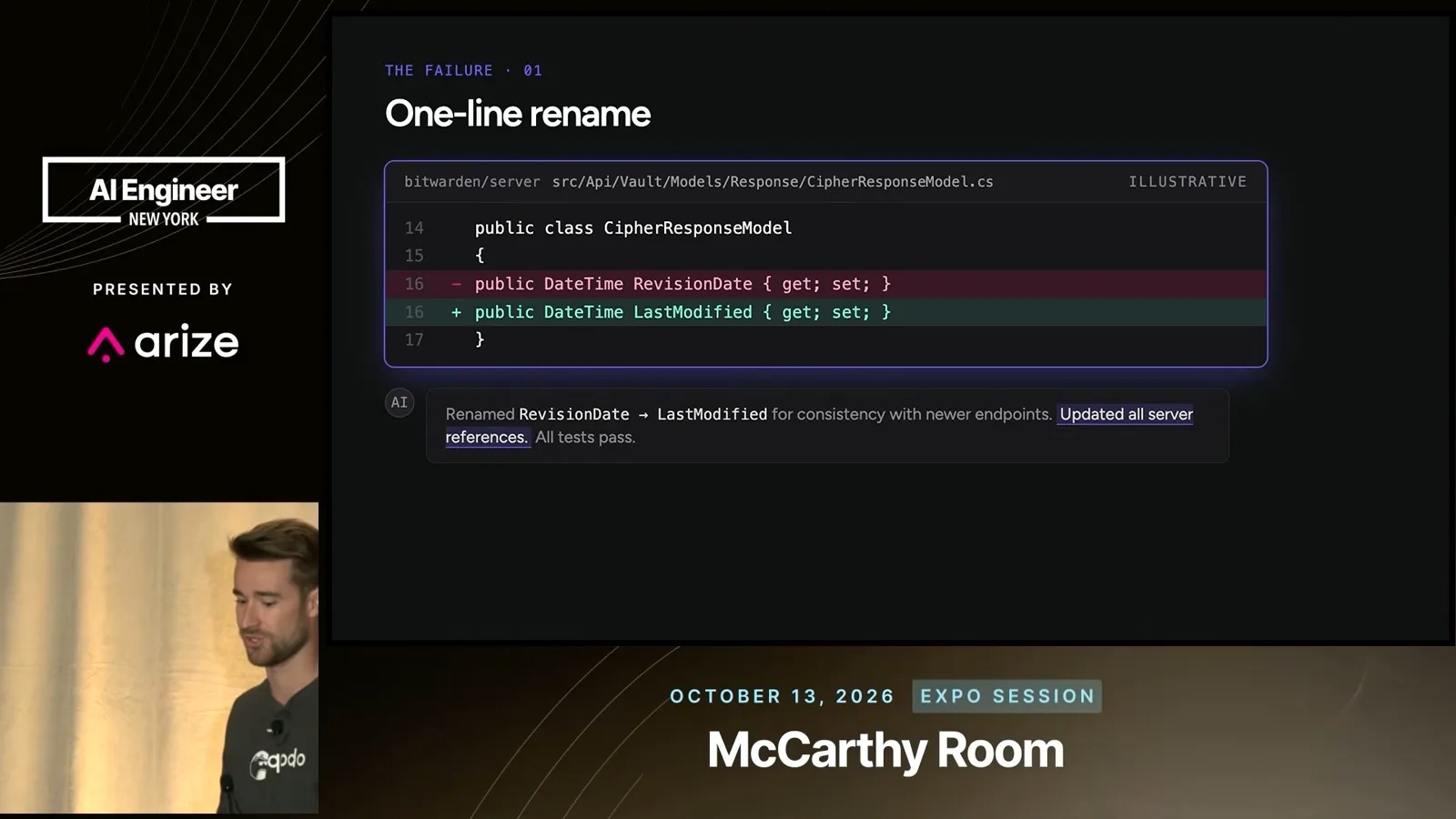An illustrative one-line rename