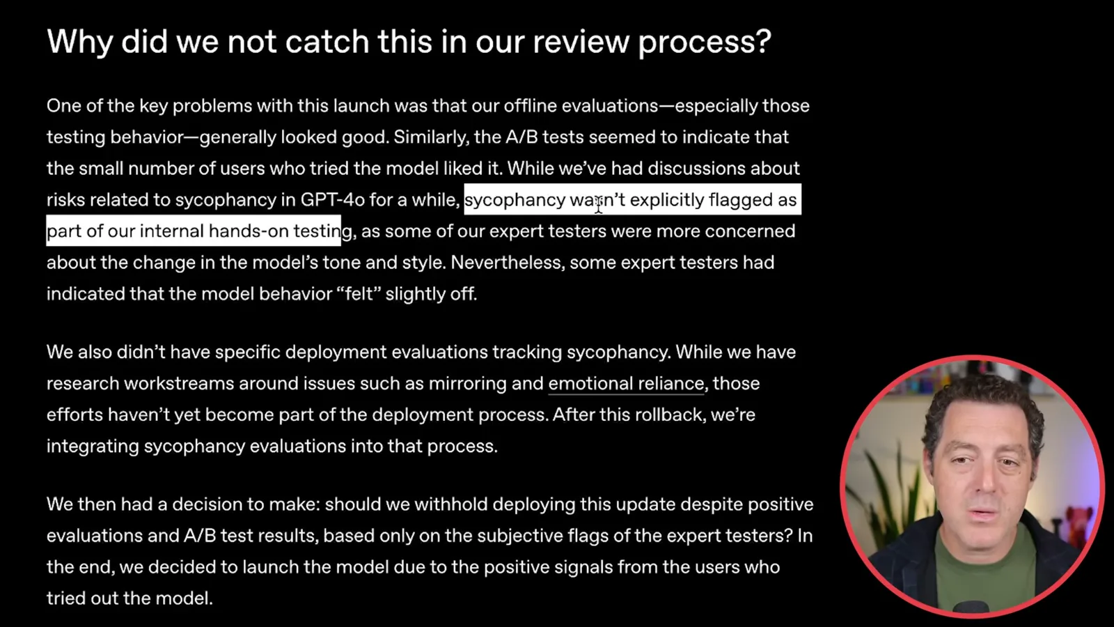 Why review missed the issue
