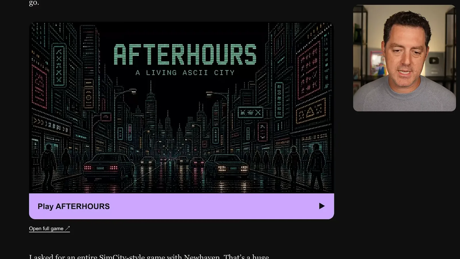 After Hours ASCII city