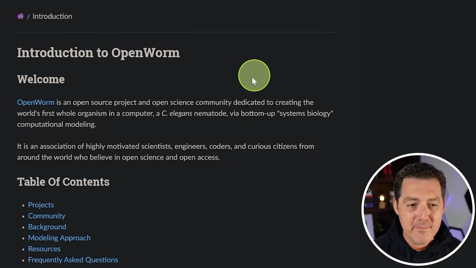 OpenWorm’s stated research goal
