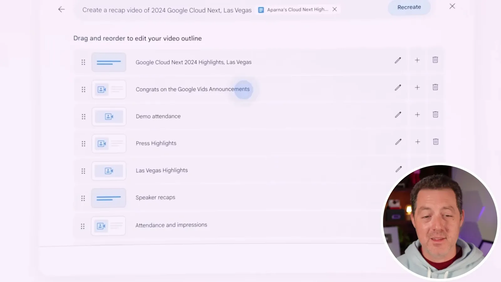 Google Vids outline