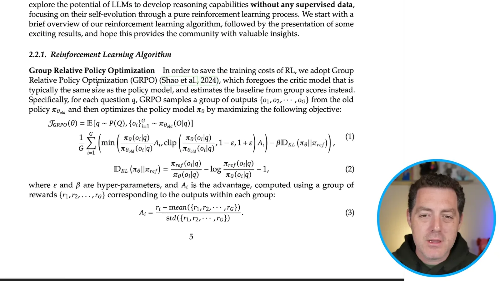 Group relative policy optimization