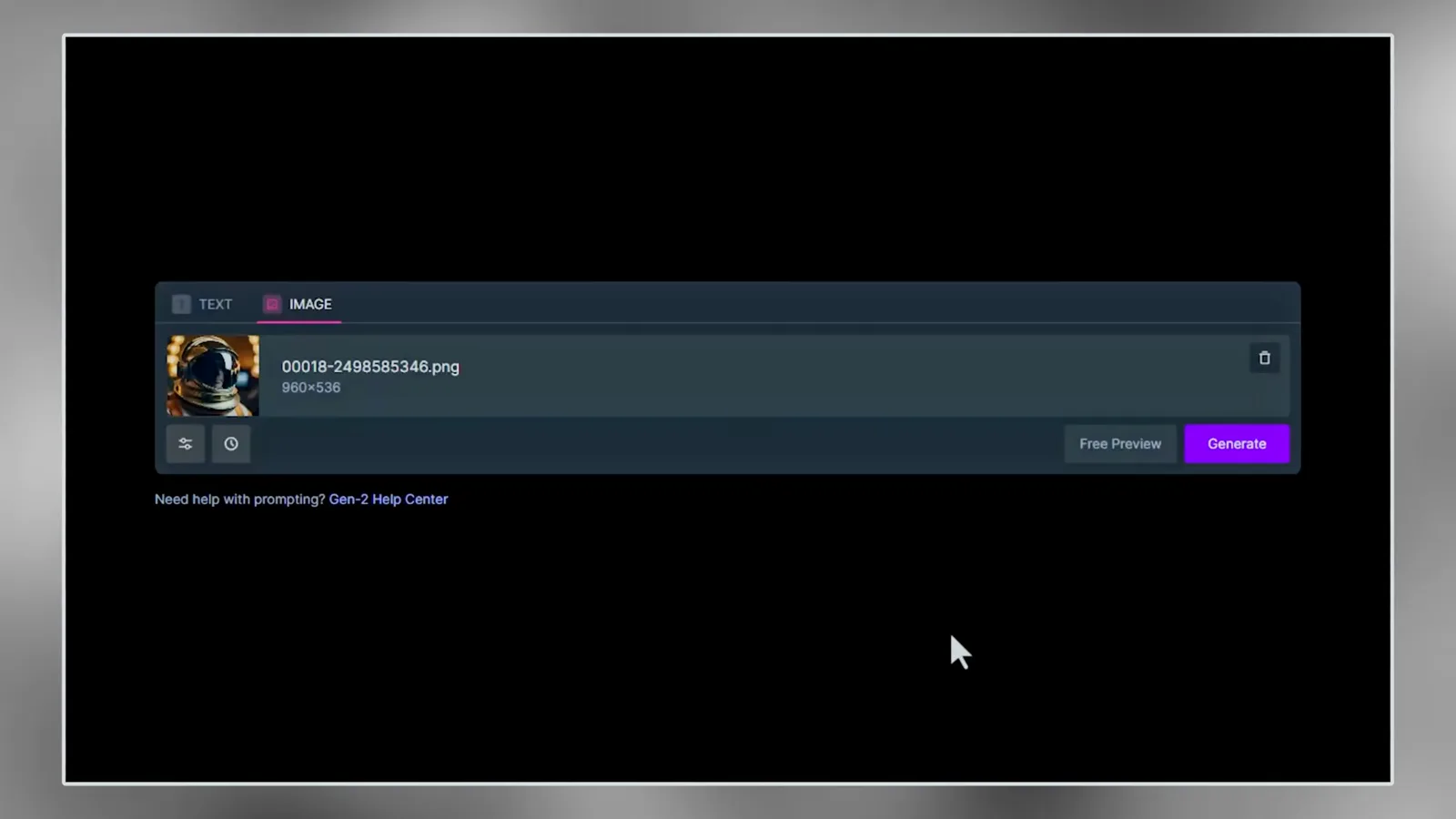 Runway Gen-2 image input