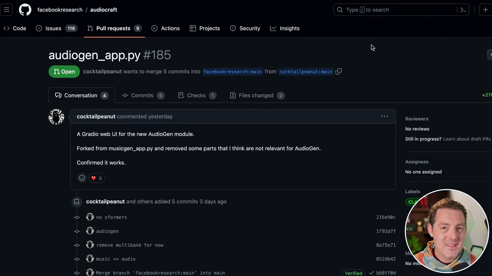 AudioGen interface pull request