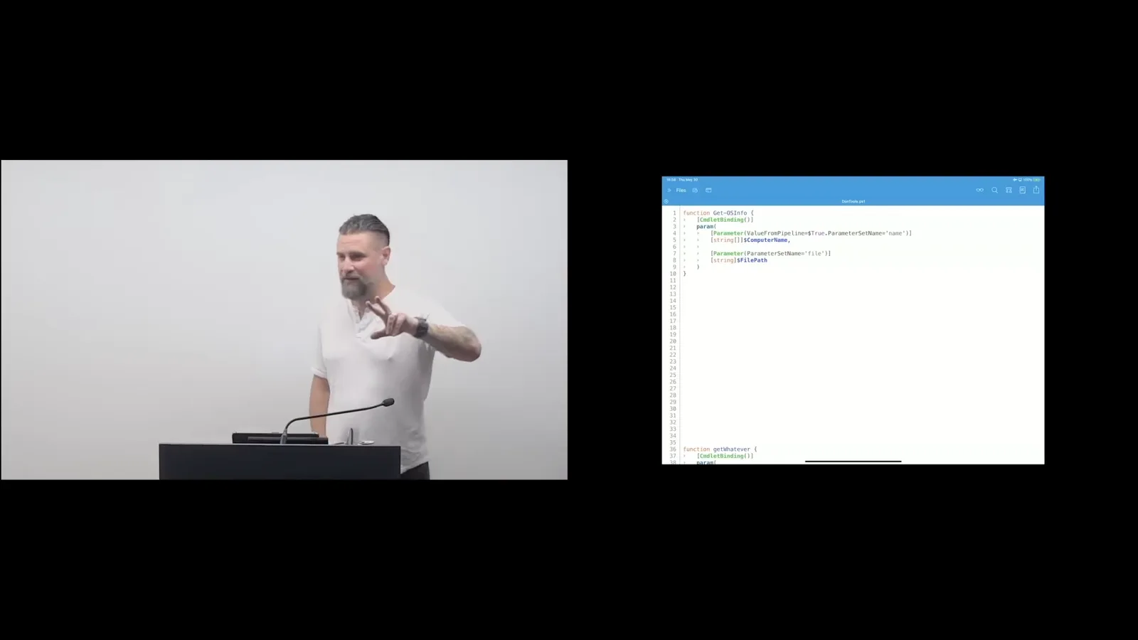 A function with two input paths
