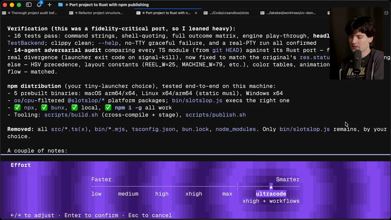 Ultracode effort setting