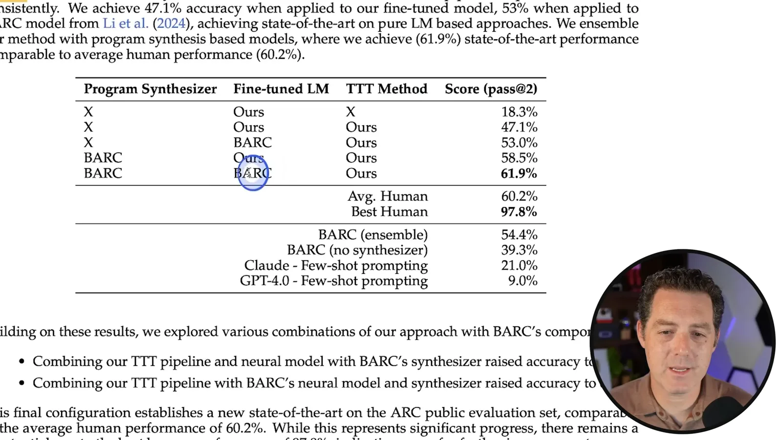 ARC public validation results