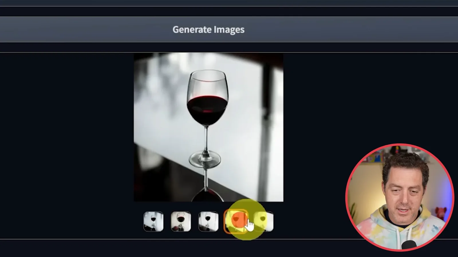 Generated wine-glass image