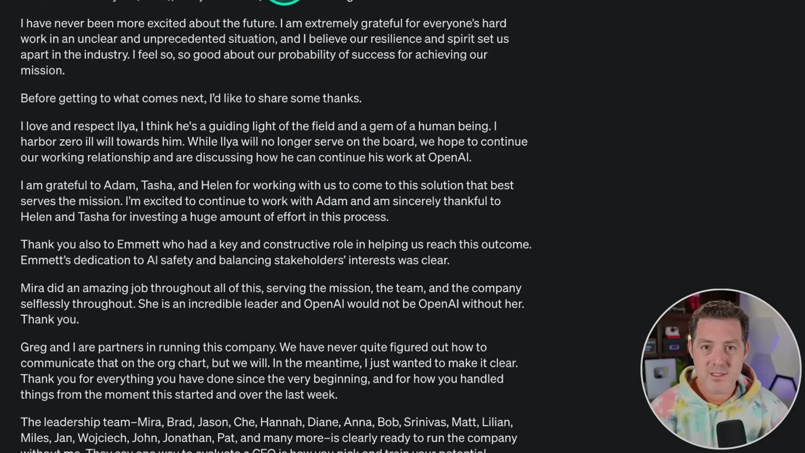 OpenAI's leadership announcement