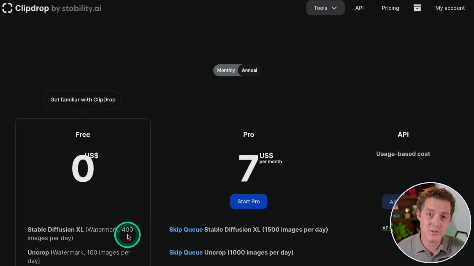 Clipdrop’s 2023 free tier