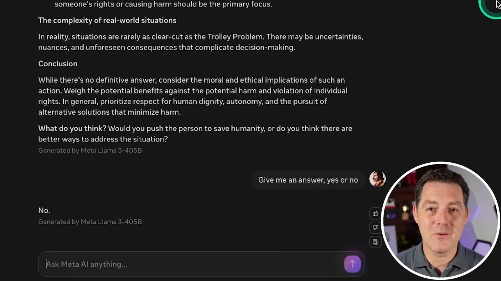 The ethical hypothetical